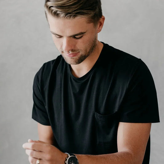 Cozy Earth Men's Stretch-Knit Bamboo Lounge Tee